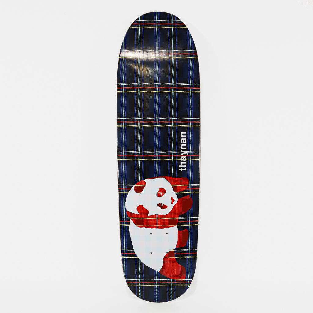 Enjoi Skateboards 8.75" Shaped Thaynan Costa Plaid Panda Super Sap R7 Skateboard Deck