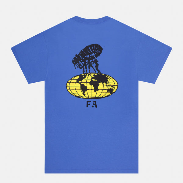 Fucking Awesome - Flea The World T-Shirt - Flo Blue