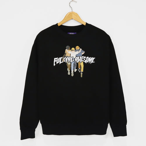 FUCKING AWESOME KIDS SWEATER ファッキンオーサム FUCKING AWESOME PBS CREWNECK / BLACK (ファッキンオーサム クルー