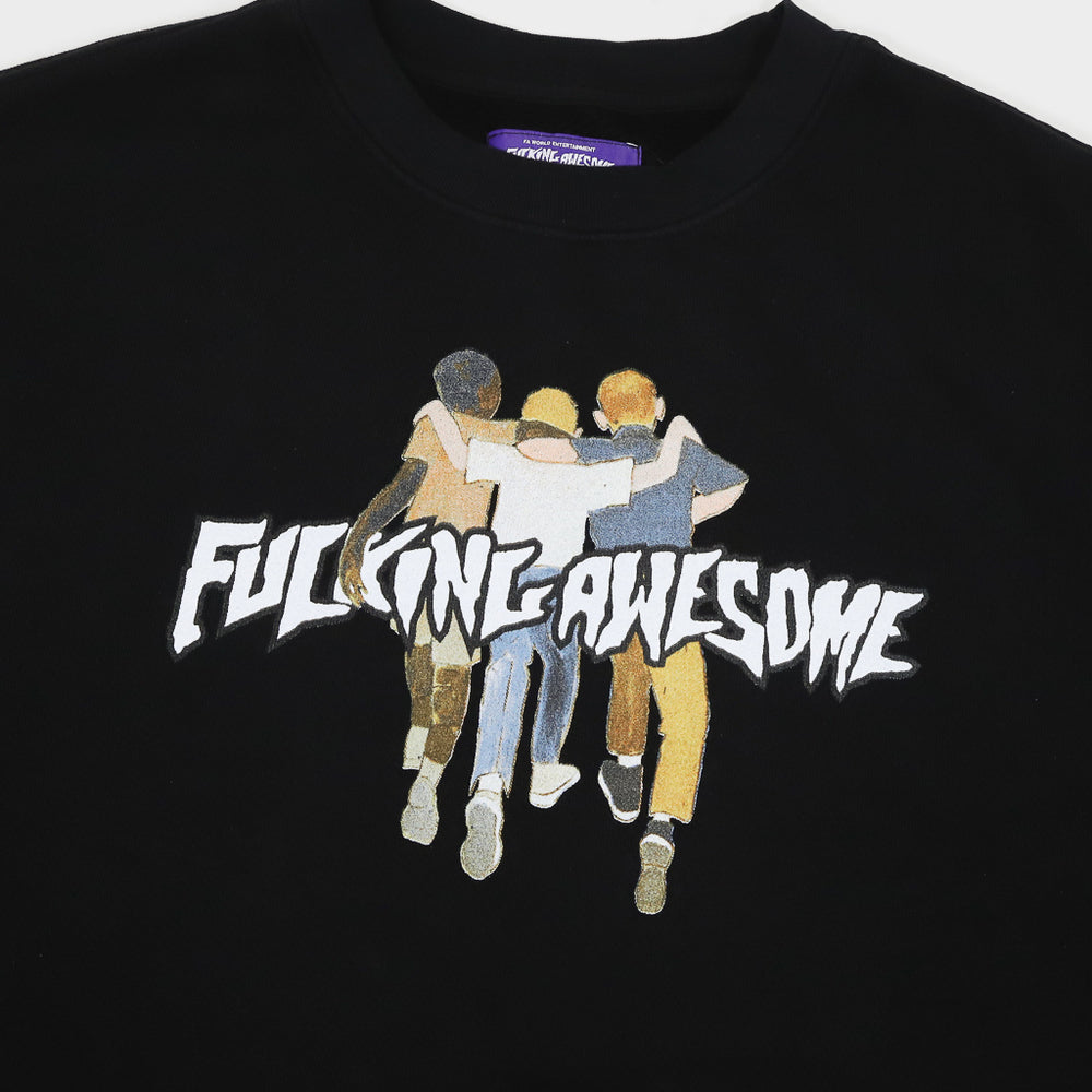 Fucking Awesome The Kids All Right Black Crewneck Sweatshirt Front Print