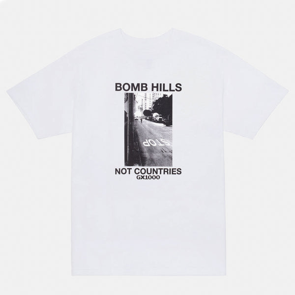 GX1000 - Bomb Hills Not Countries T-Shirt - White
