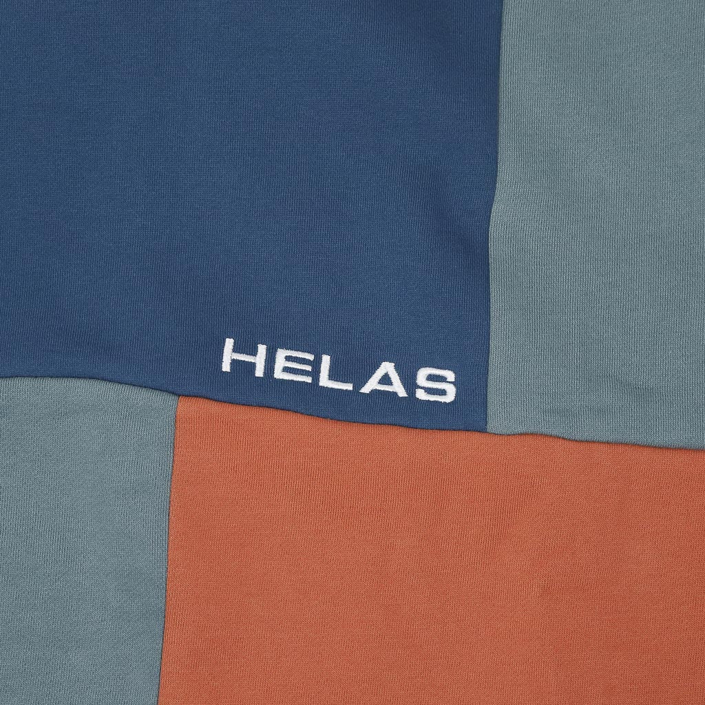 Helas Carre Blue Crewneck Sweatshirt Embroidery