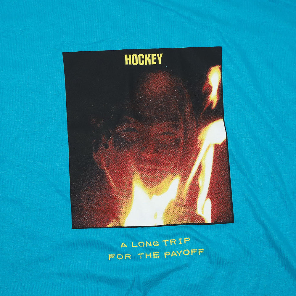 Hockey Skateboards Long Trip Marine Blue T-Shirt Front Print