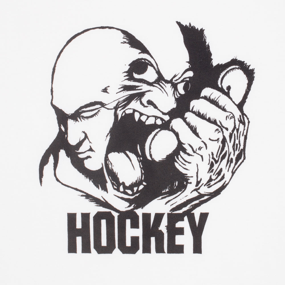 Hockey Skateboards Please Hold White T-Shirt Front Print
