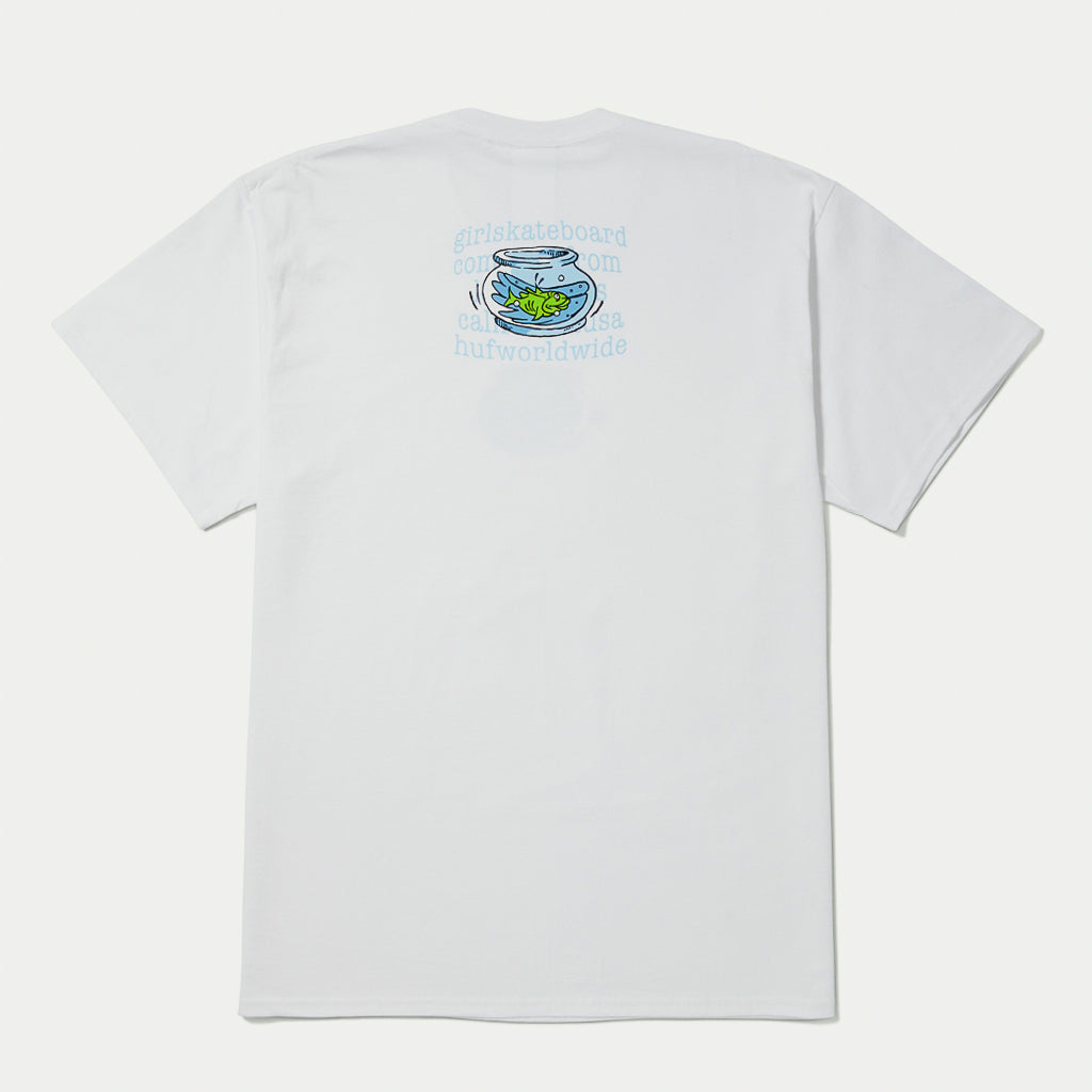 Huf Crailtap Fishbowl White T-Shirt 