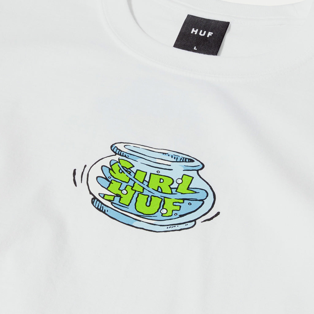 Huf Crailtap Fishbowl White T-Shirt Front Print