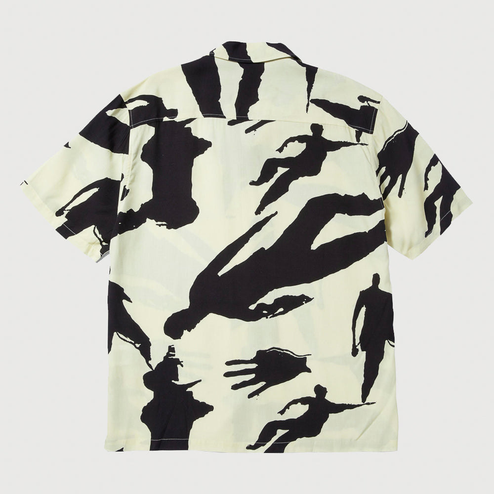 Huf Crailtap Butter Yellow Silhouette Rayon Short Sleeve Shirt