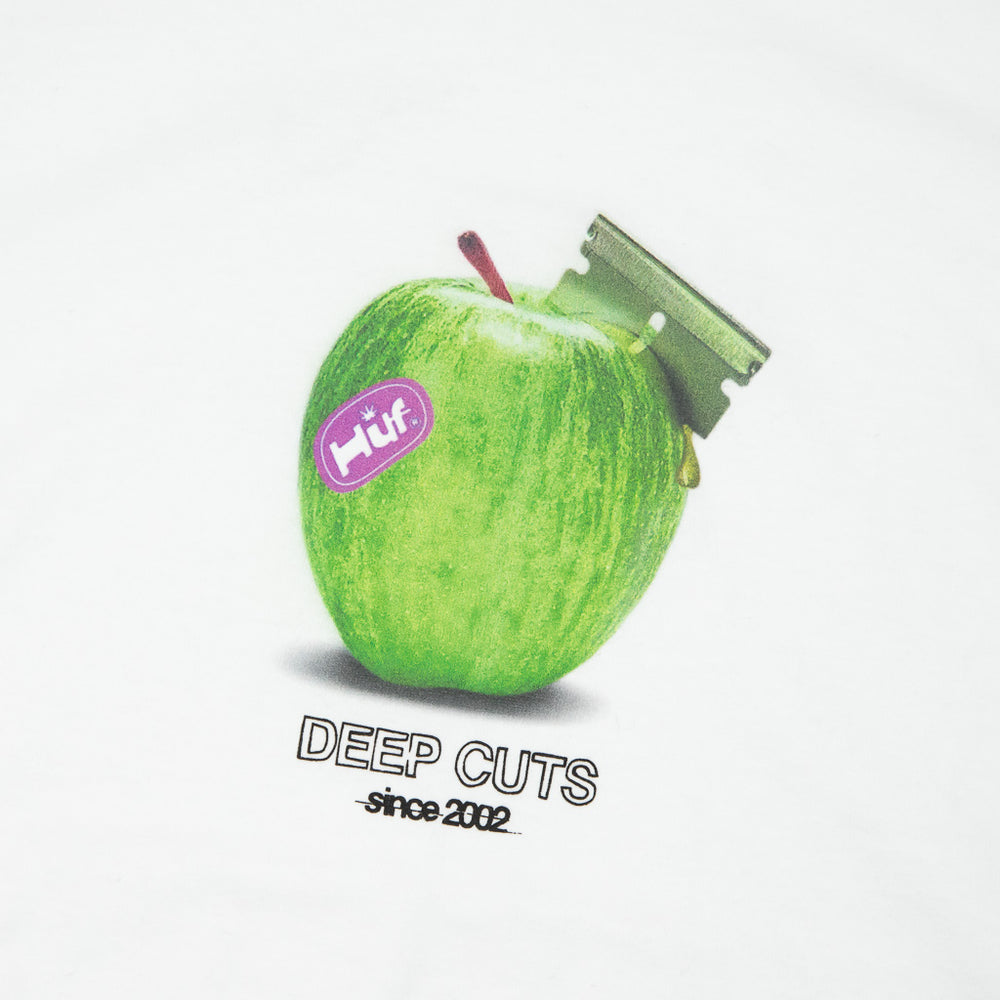 Huf Deep Cuts White T-Shirt Front Print