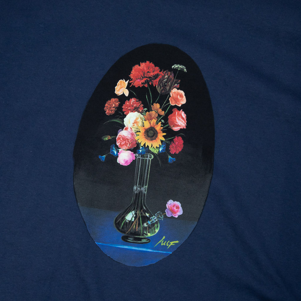 Huf Mom's New Vase Navy T-Shirt Front Print