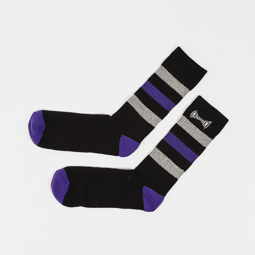 Independent Span Black Stripe Socks