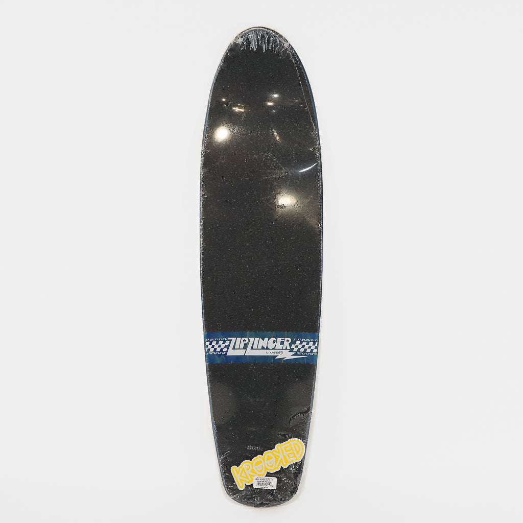 Krooked Skateboards - 7.75" Zip Zinger Cruiser Skateboard Deck - Gold Foil