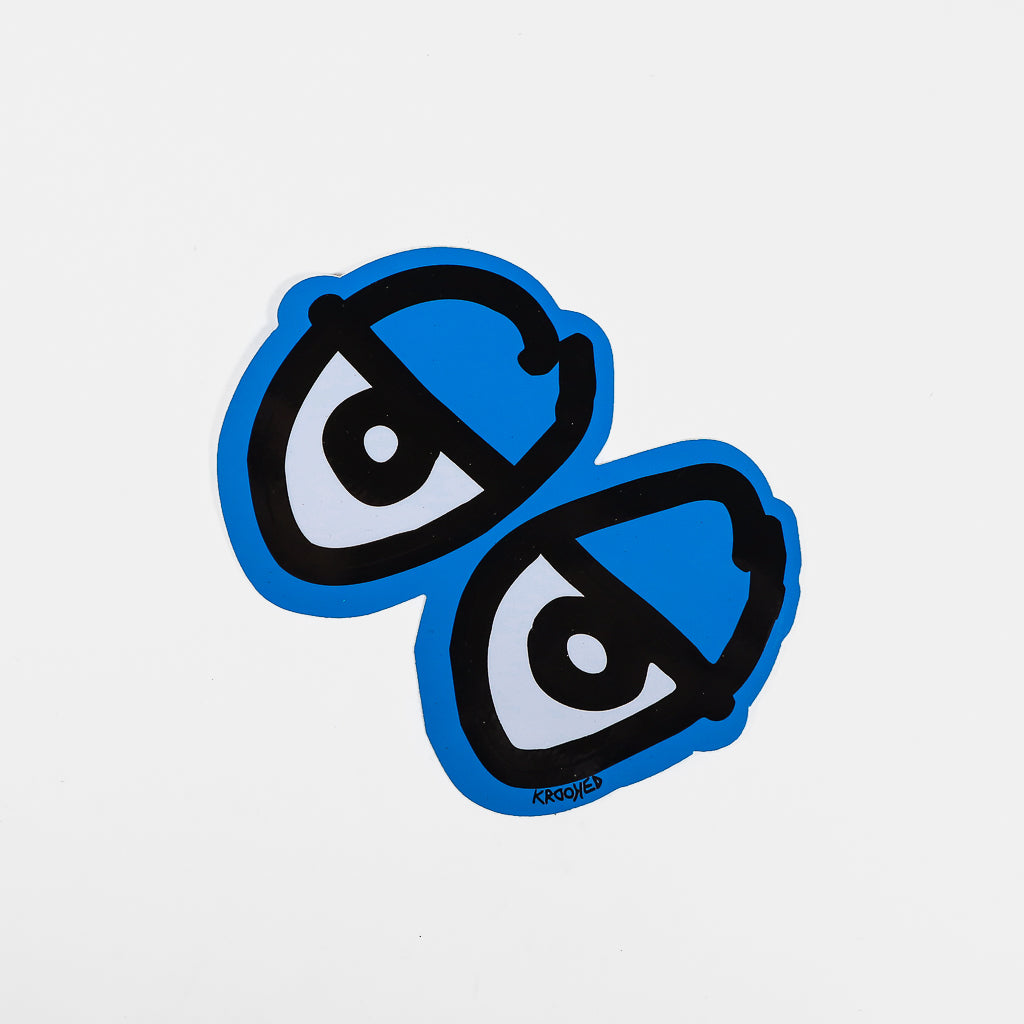 Krooked Skateboards - Eyes 5.5" Sticker - Blue