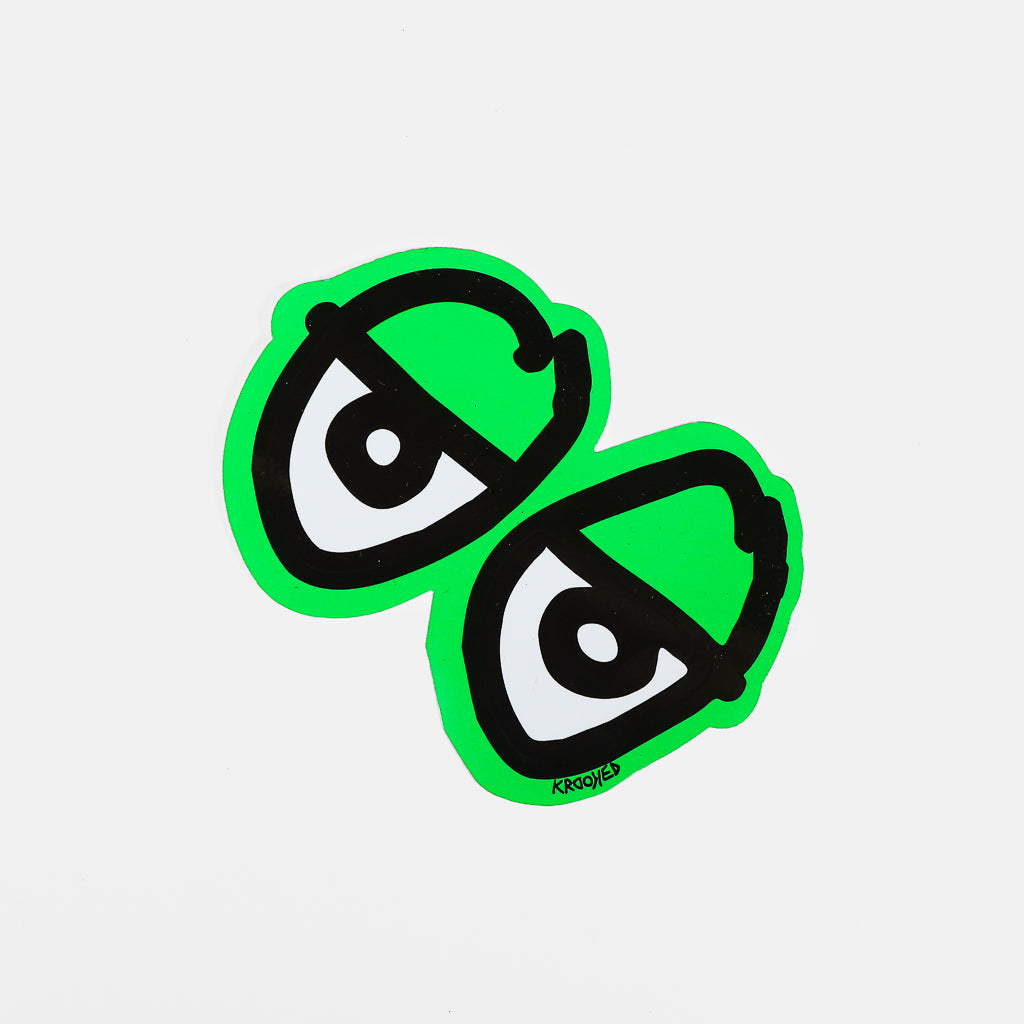 Krooked Skateboards - Eyes 5.5" Sticker - Green