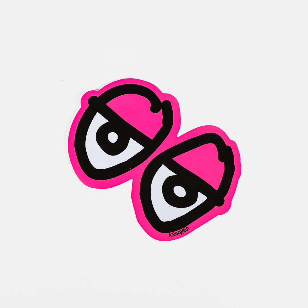 Krooked Skateboards - Eyes 5.5" Sticker - Pink