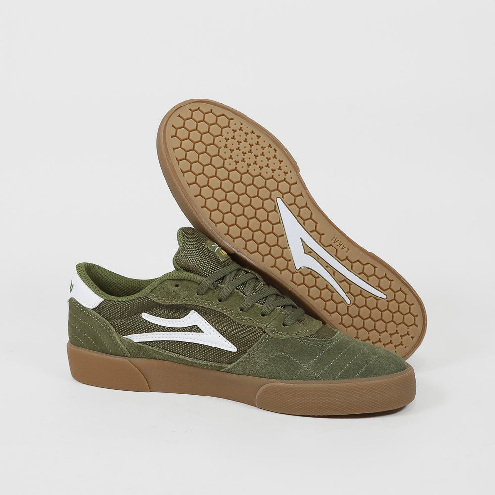 Lakai Olive Green And Gum Cambridge Shoes
