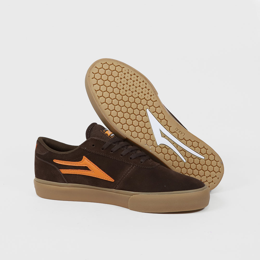 Lakai Chocolate Brown And Gum Manchester Shoes