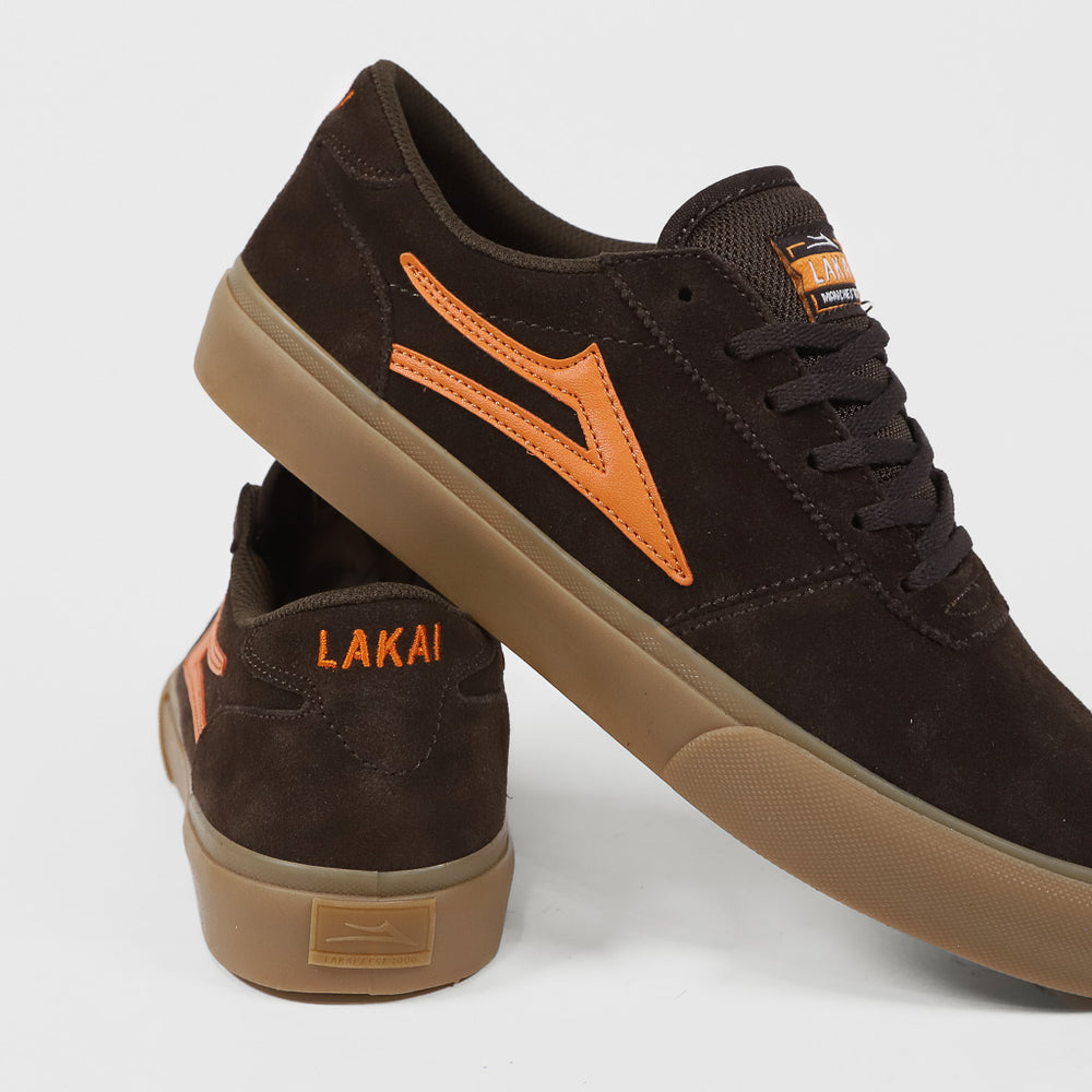 Lakai Chocolate Brown And Gum Manchester Shoes