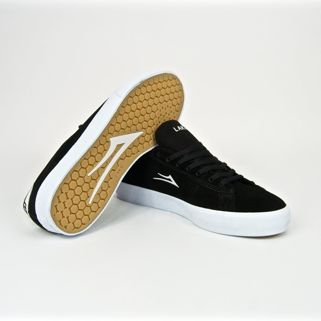 Lakai Newport Shoes Black White Welcome Skate Store