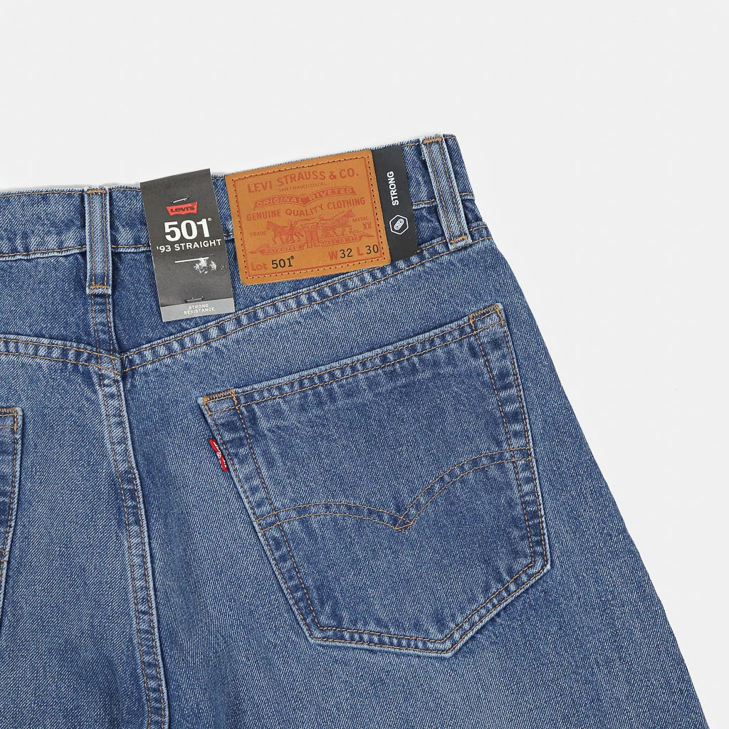 Levi's Skateboarding Chopped Suey Blue 501 '93 Straight 5 Pocket Jean Back Pocket