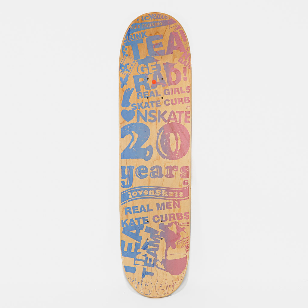 Lovenskate - 8.0" 20th Anniversary Skateboard Deck - Blue / Yellow