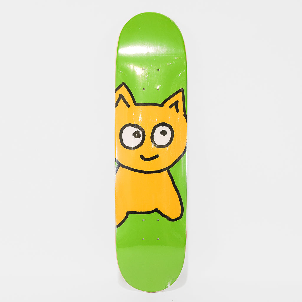 Meow Skateboards Big Cat Green Skateboard Deck
