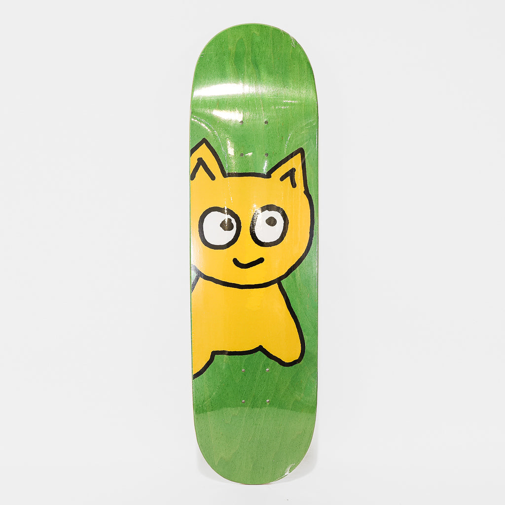 Meow Skateboards Big Cat Green Stain Skateboard Deck