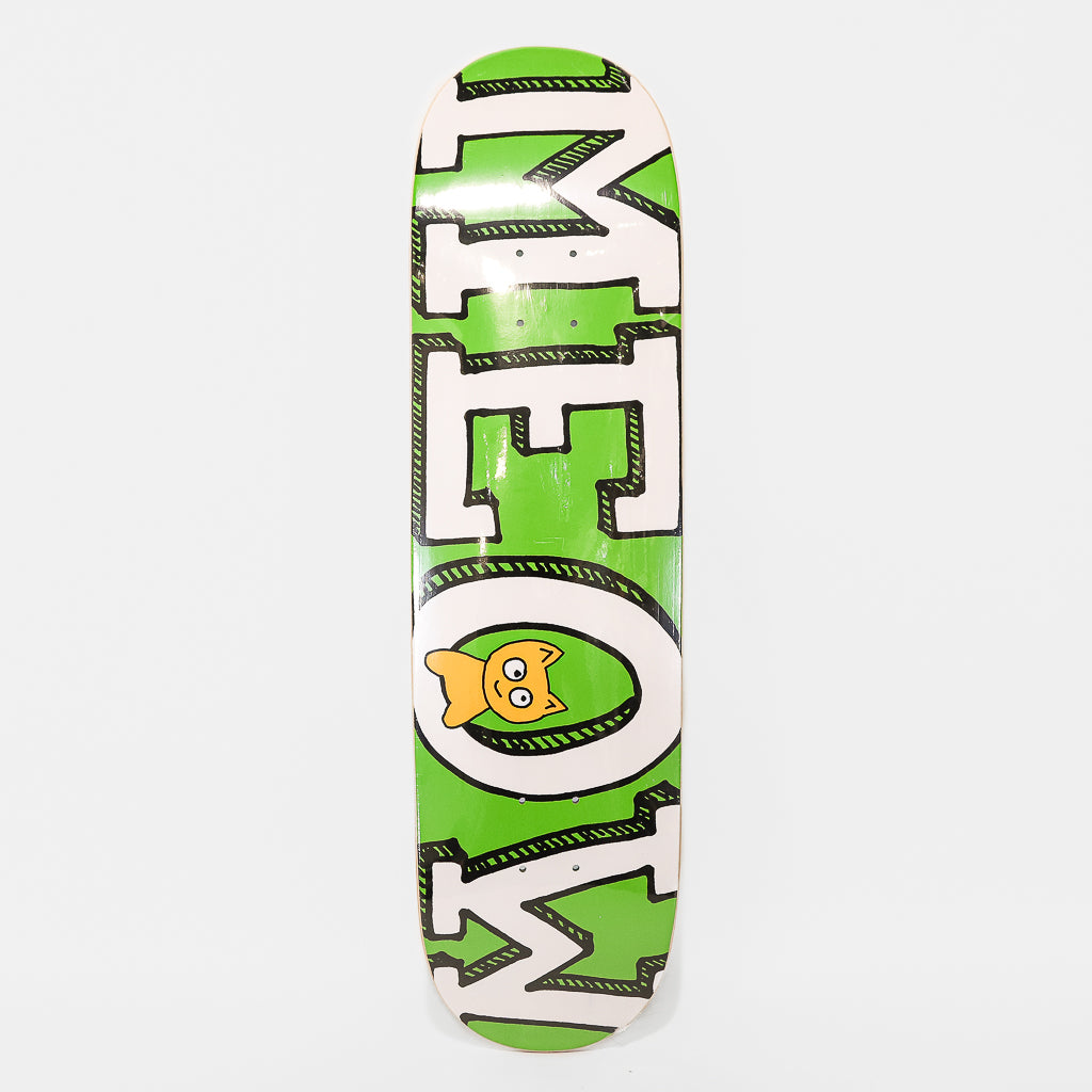 Meow Skateboards Green Logo Skateboard Deck