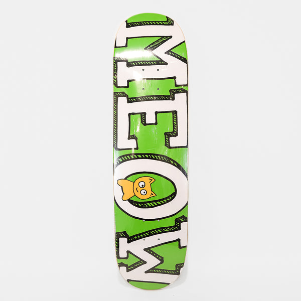 Meow Skateboards - 8.25” Logo Skateboard Deck - Green