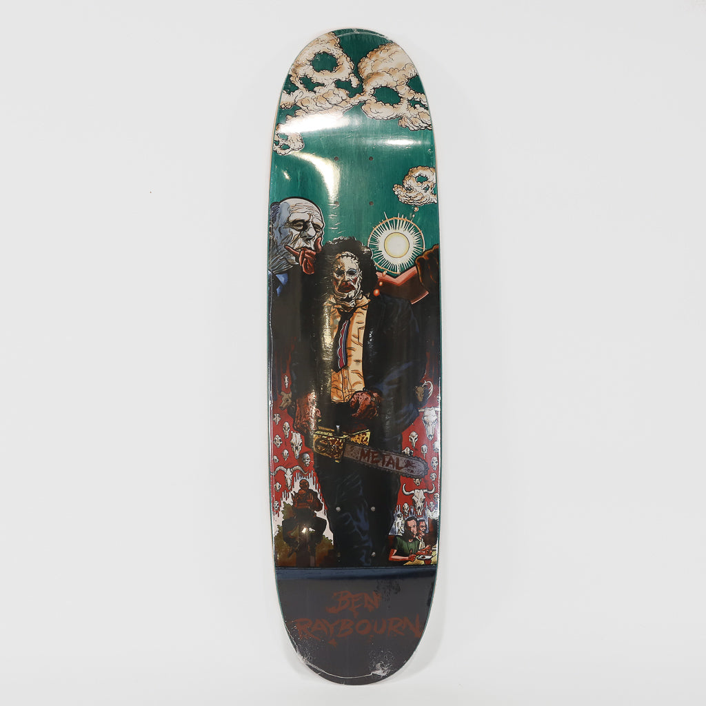 Metal Skateboards 8.25" Egg Shape Ben Raybourn Chainsaw Skateboard Deck