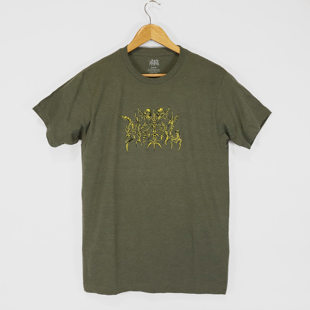 Metal Skateboards Ancient Logo Olive Green T-Shirt