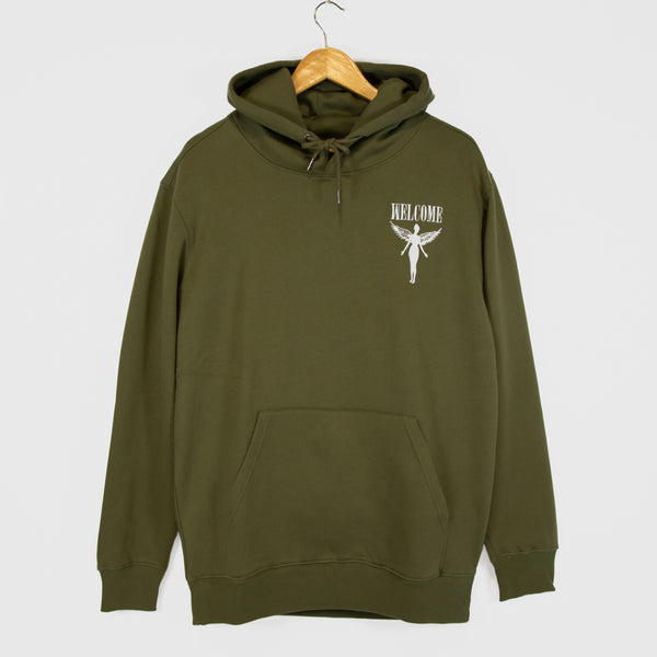 Welcome Skate Store - Moderate Rock Pullover Hooded Sweatshirt - Moss Green