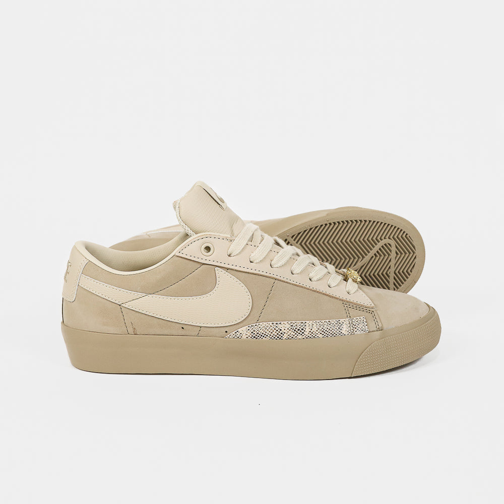 Nike SB Blazer Low x FPAR Shoes Khaki Rattan UK - Main Image
