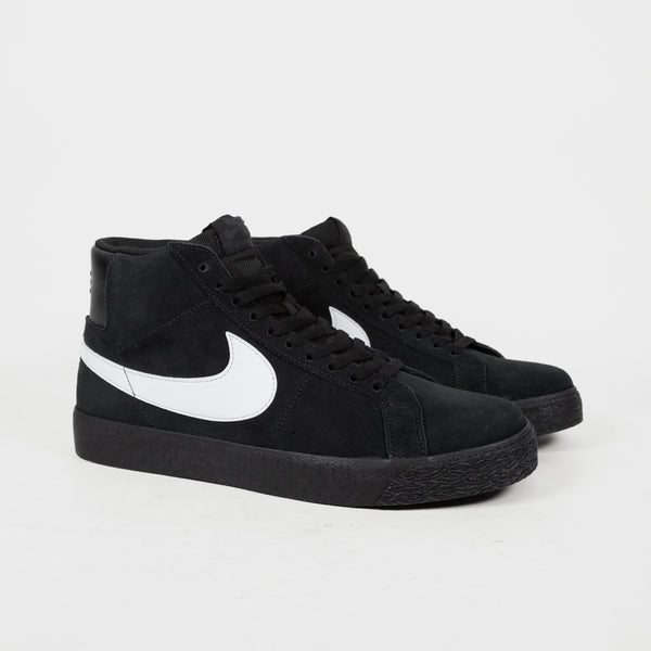 Nike SB - Blazer Mid Shoes - Black / White - Black - Black