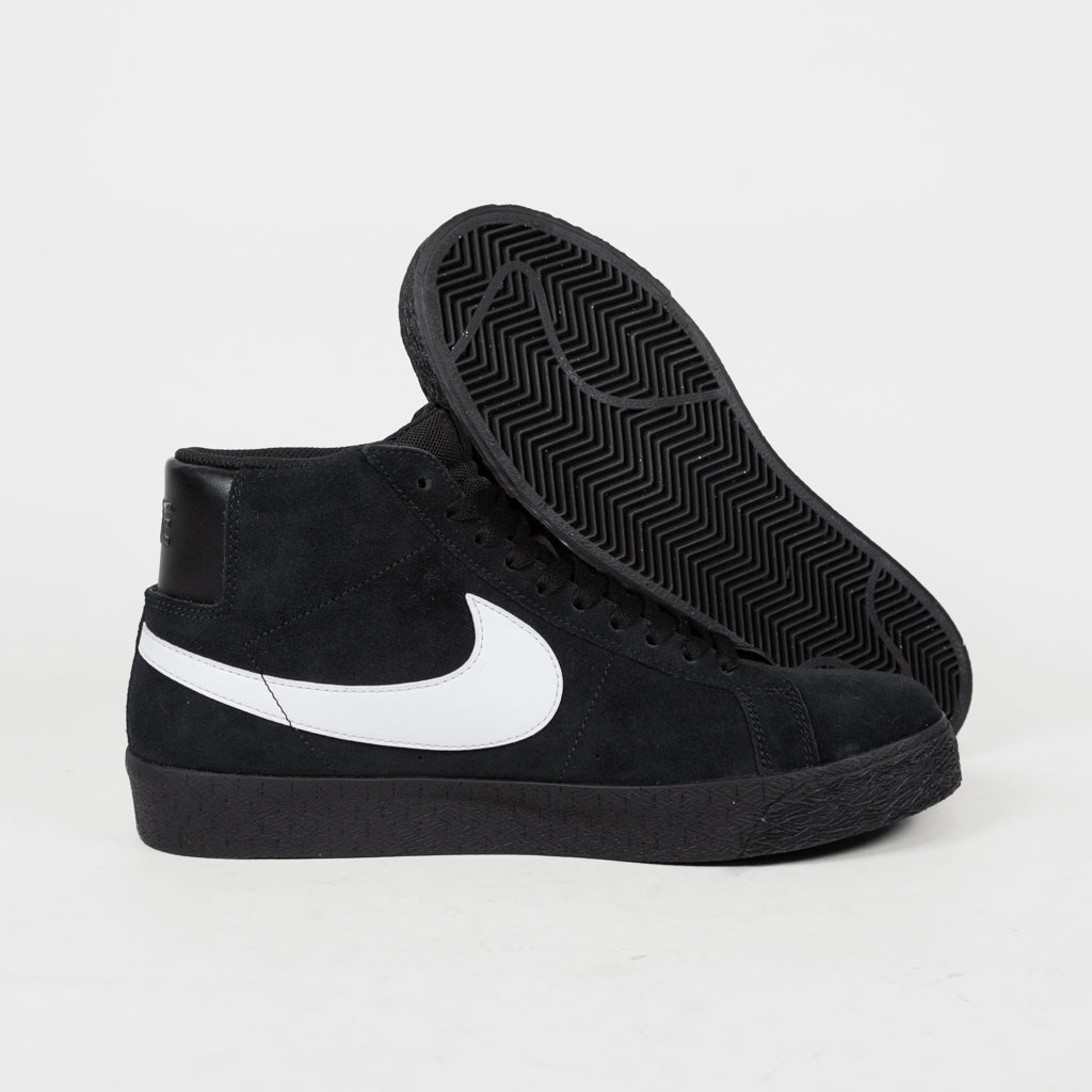 Nike SB - Blazer Mid Shoes - Black / White - Black - Black | Welcome ...