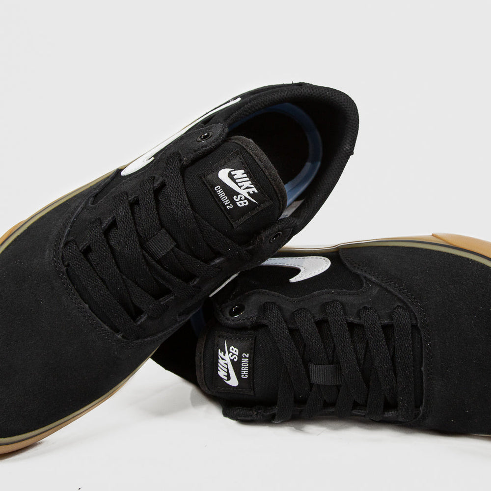 Nike SB Chron Shoes Black White Gum Welcome Skate Store