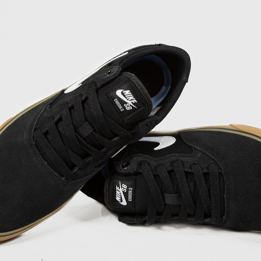 Nike SB Black And Gum Chron 2 Shoes