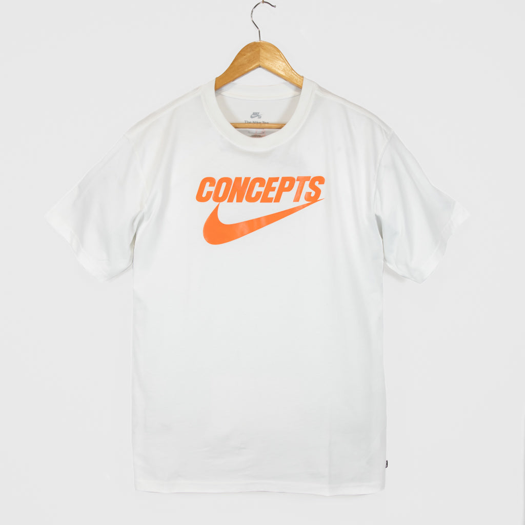 Nike SB White And Orange Concepts T-Shirt