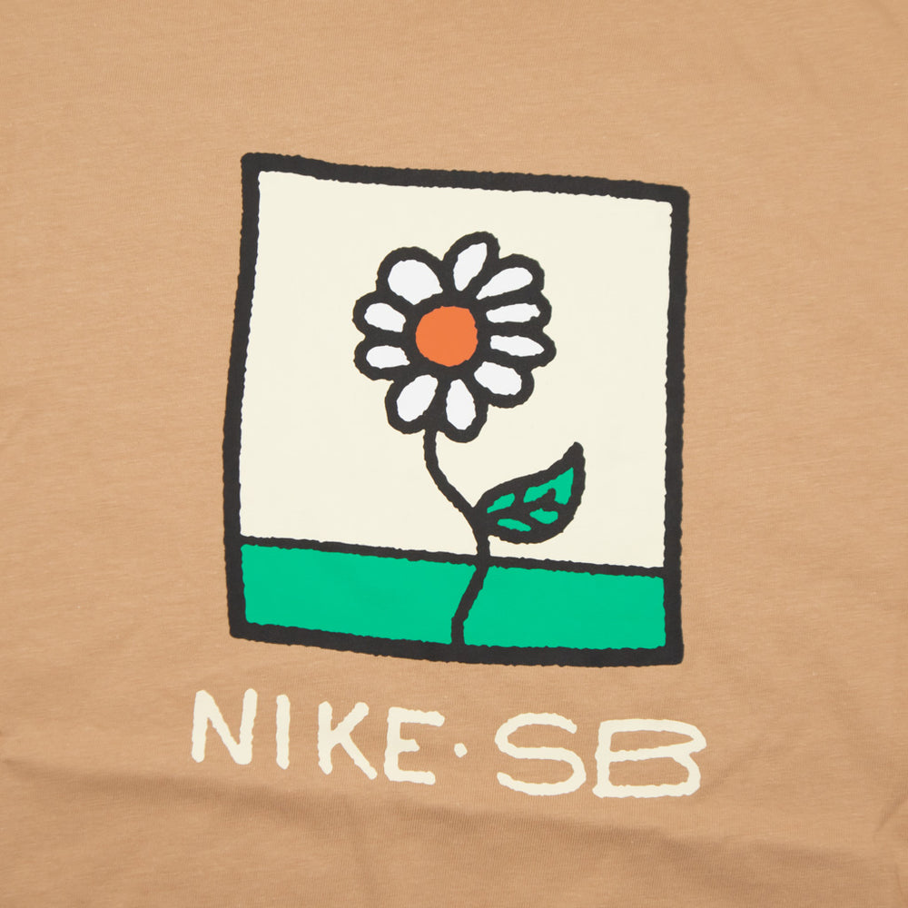 Nike SB Hemp Brown Daisy T-Shirt Front Print