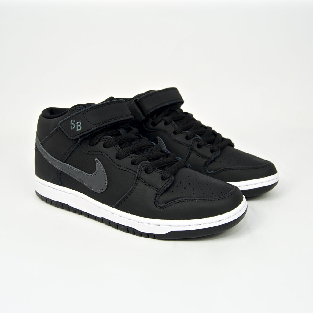Black Dark Grey Nike SB Dunk Mid Orange Label ISO Shoes