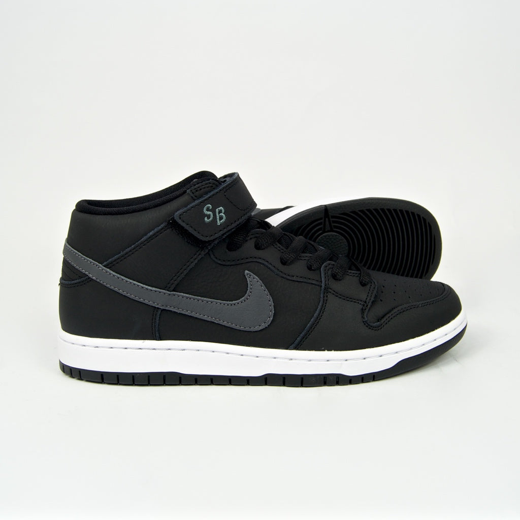 Black Dark Grey Nike SB Dunk Mid Orange Label ISO Shoes