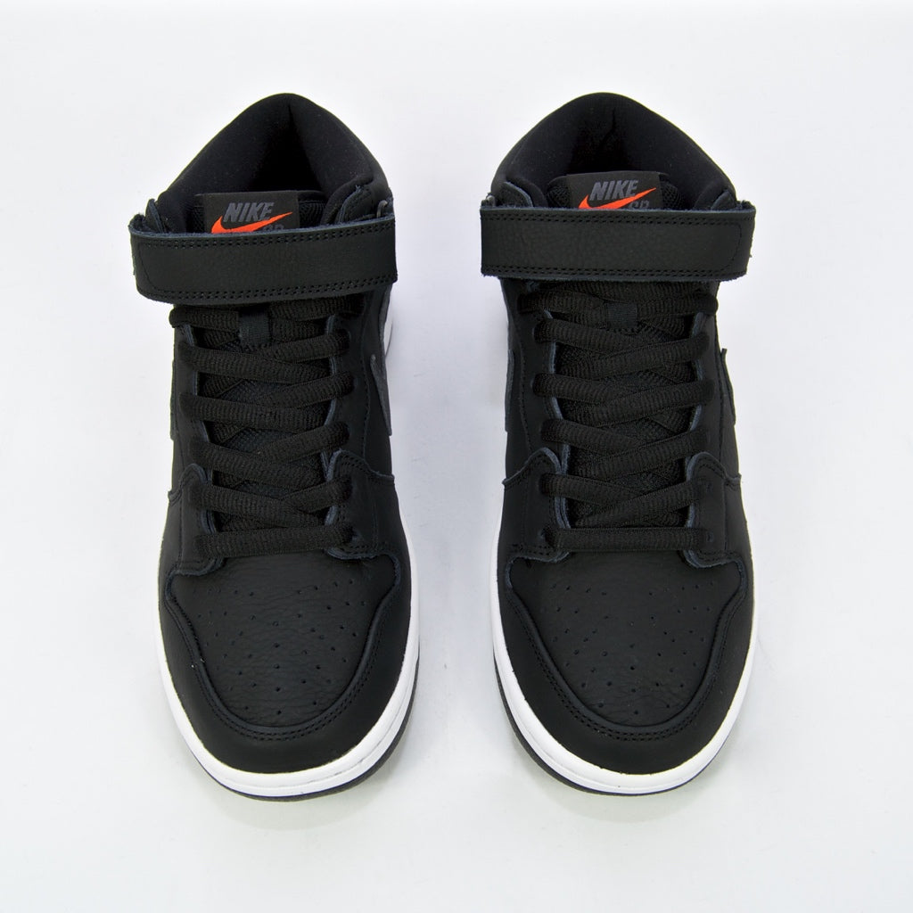 Black Dark Grey Nike SB Dunk Mid Orange Label ISO Shoes