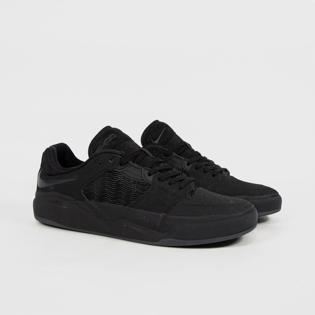 Nike SB Ishod Wair All Black Premium Leather Shoes