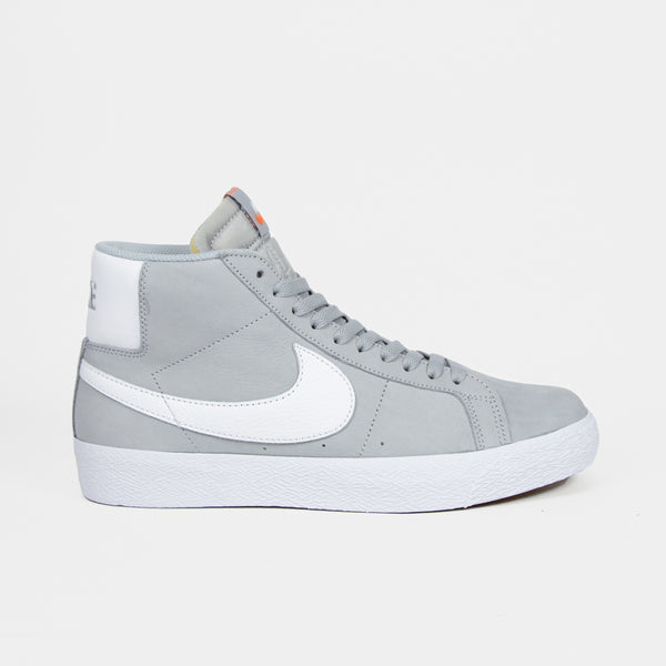 Nike SB - Orange Label Blazer Mid Shoes - Wolf Grey / White