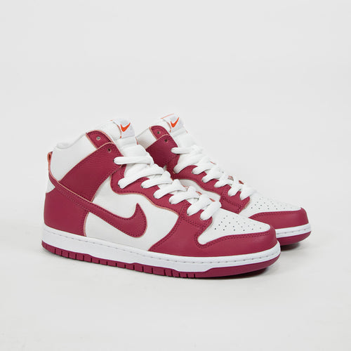 Nike SB - Orange Label Dunk High Pro Shoes - Sweet Beet / White