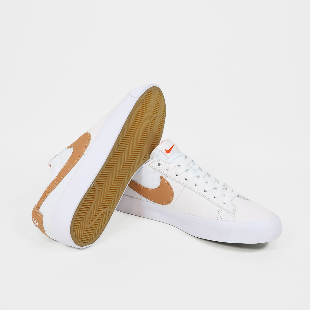 Nike SB Orange Label Grant Taylor GT White Leather Blazer Low Shoes