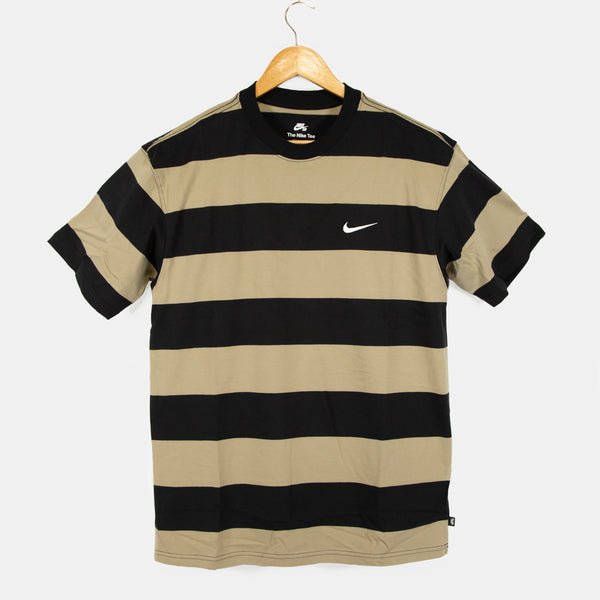 Nike SB - Striped T-Shirt - Neutral Olive / Black / White