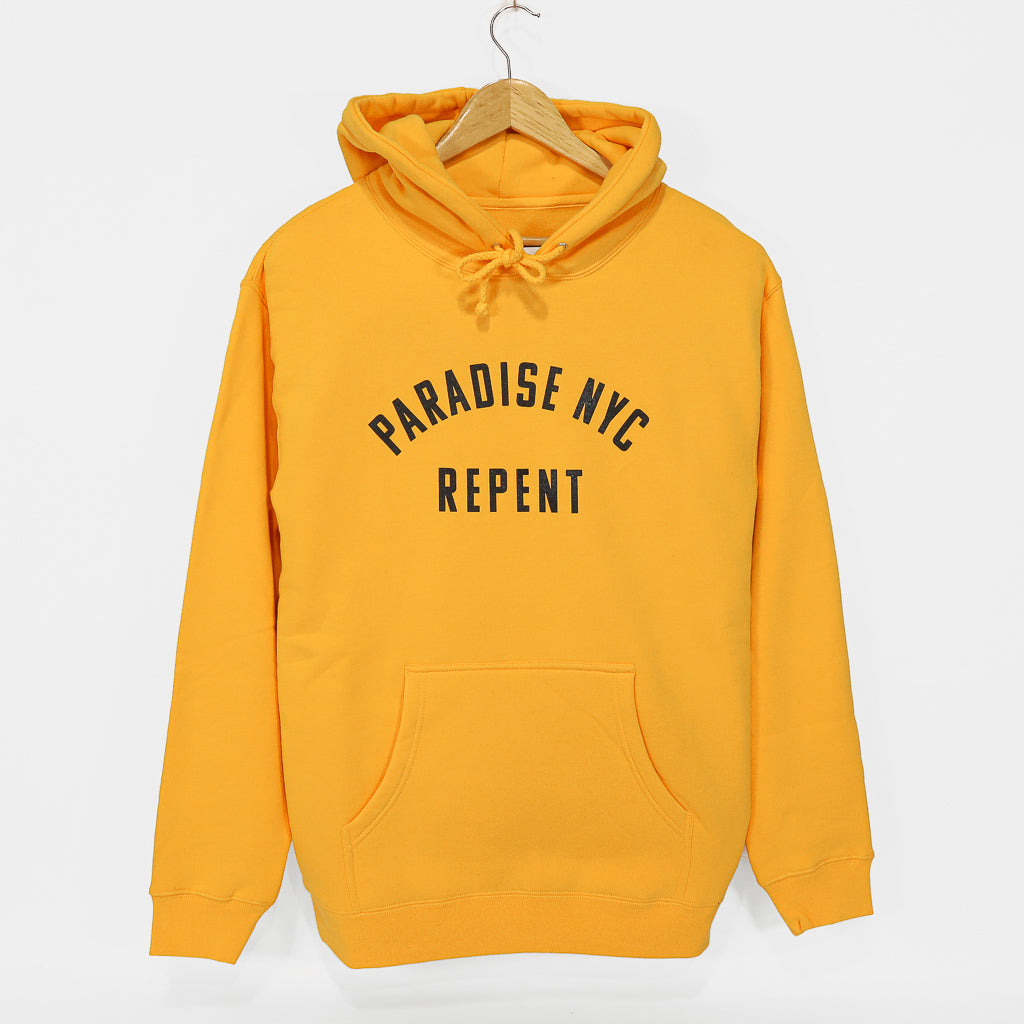 Paradise NYC Repent Gold Yellow Pullover Hooded Sweatshirt