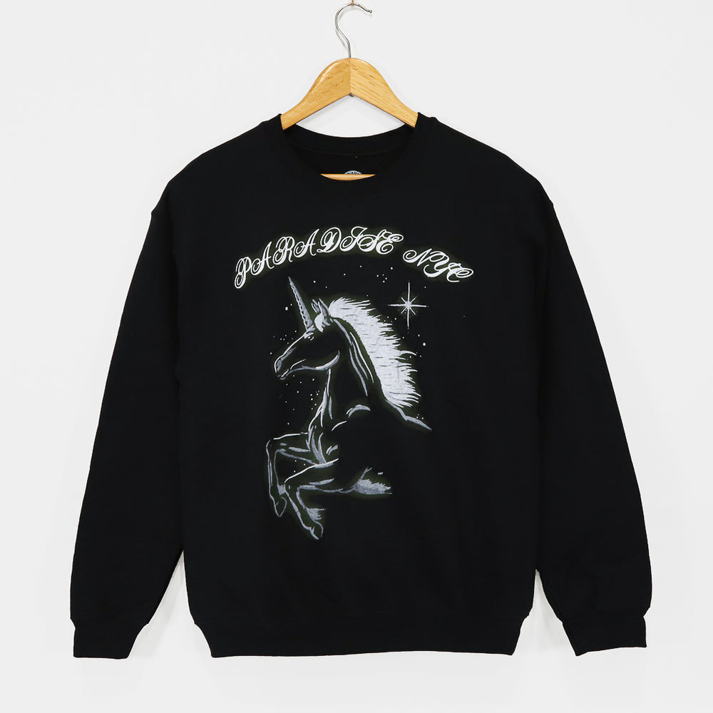 Paradise NYC Unicorn Black Crewneck Sweatshirt