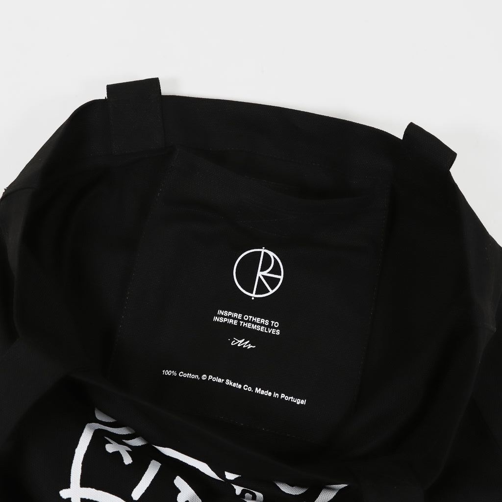 Polar Skate Co. Big Boy Club Black Tote Bag Inside Pocket