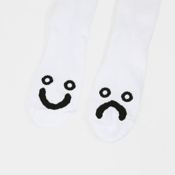 Polar Skate Co. - Happy Sad Long Socks - White